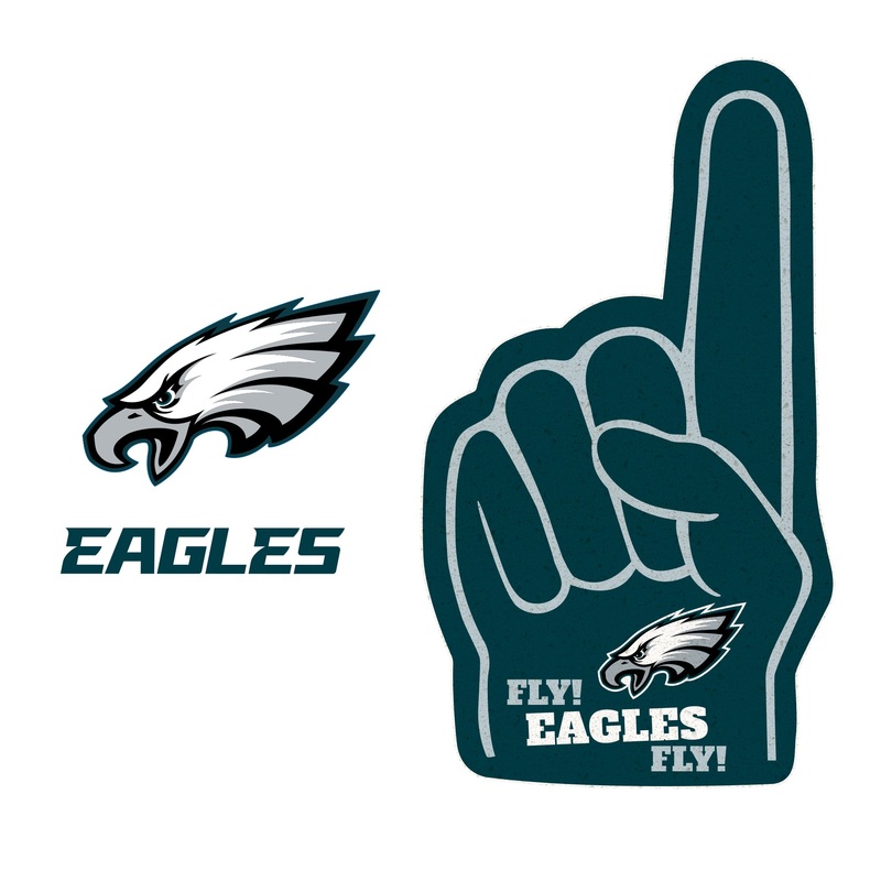 Philadelphia Eagles – RealBig Foam Finger Collection – Official NFL – Reusable Vinyl Wall Decals #2