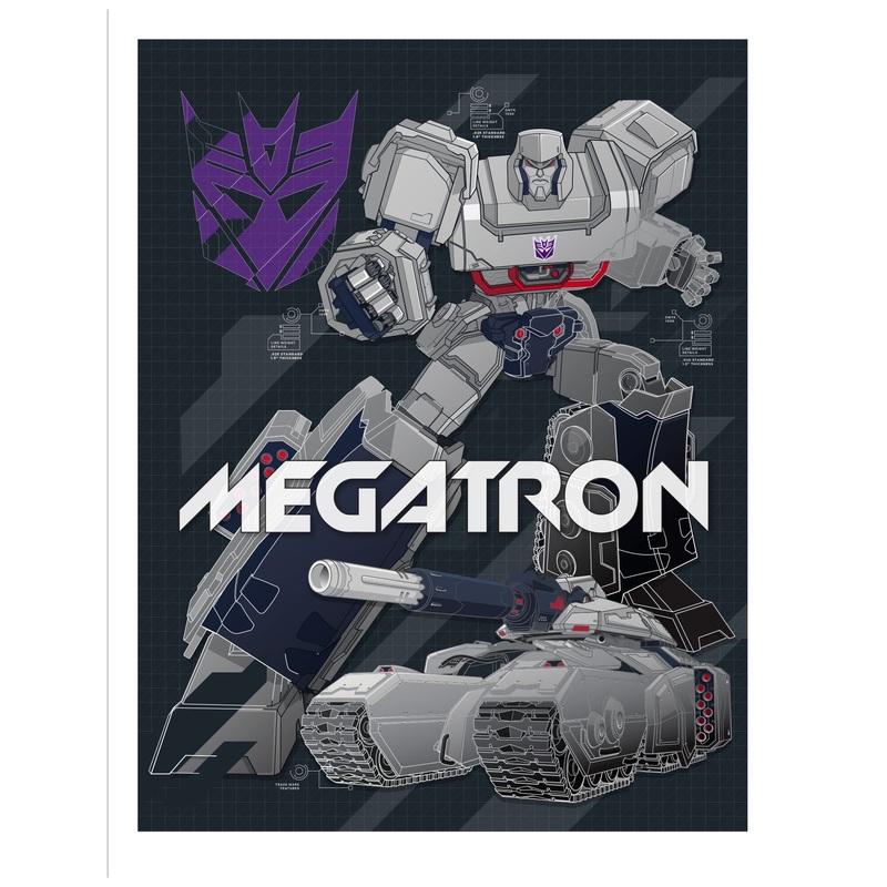 Transformers Megatron – Diagram – Peel & Stick Poster – Official Hasbro – Transformers – Reusable Vinyl Wall Decal