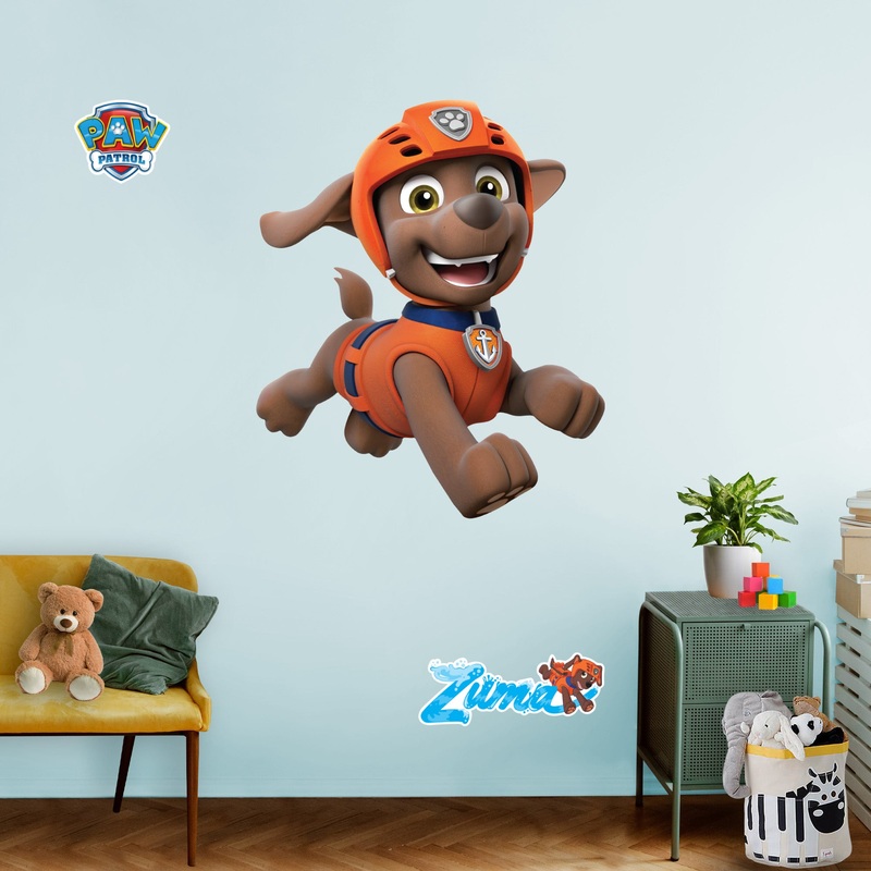 Zuma – Paw Patrol – RealBig Collection – Official Nickelodeon – Reusable Vinyl Wall Decals