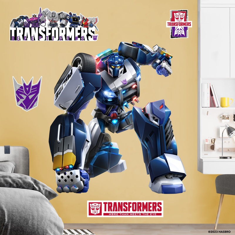 Barricade – Transformers – RealBig Collection – Official Hasbro – Reusable Vinyl Wall Decals