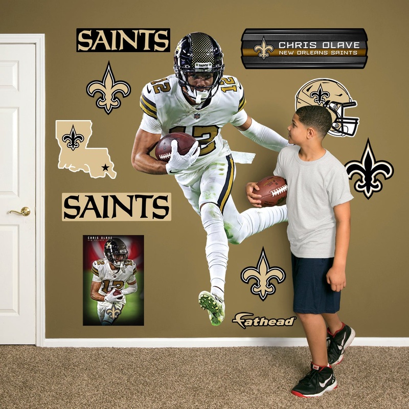 Chris Olave – RealBig Collection – Official NFL – New Orleans Saints – Reusable Vinyl Wall Decals #1