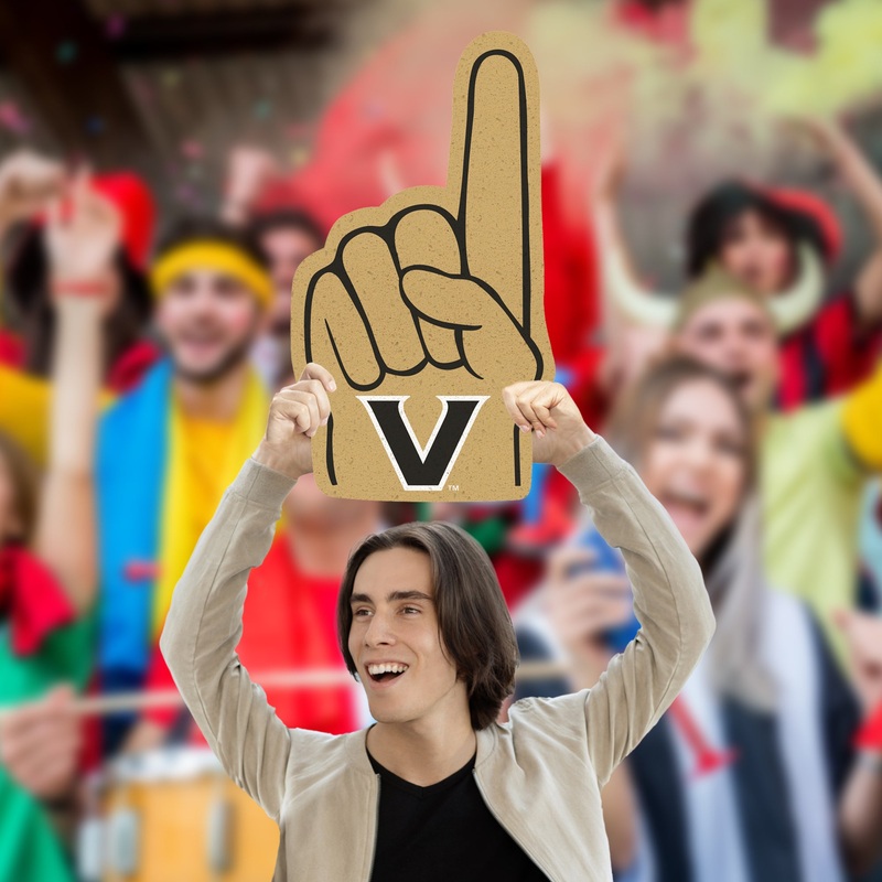 Foam Finger – Big Head – Official NCAA – Vanderbilt Commodores – Foam Core Cutout