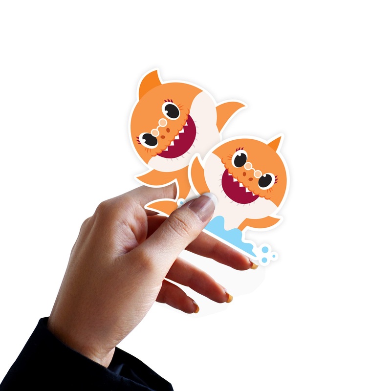 Grandma Shark – 5 Character Minis (Mixed Sizes) – Official Nickelodeon – Baby Shark – Reusable Vinyl Decals