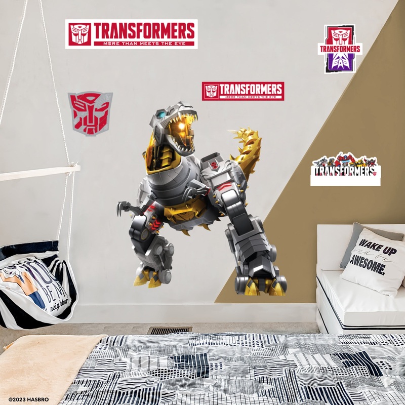 Grimlock – Transformers – RealBig Collection – Official Hasbro – Reusable Vinyl Wall Decals