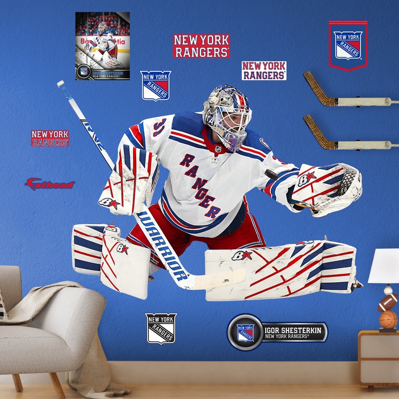 Igor Shesterkin – RealBig Collection – Official NHL – New York Rangers – Reusable Vinyl Wall Decals #2