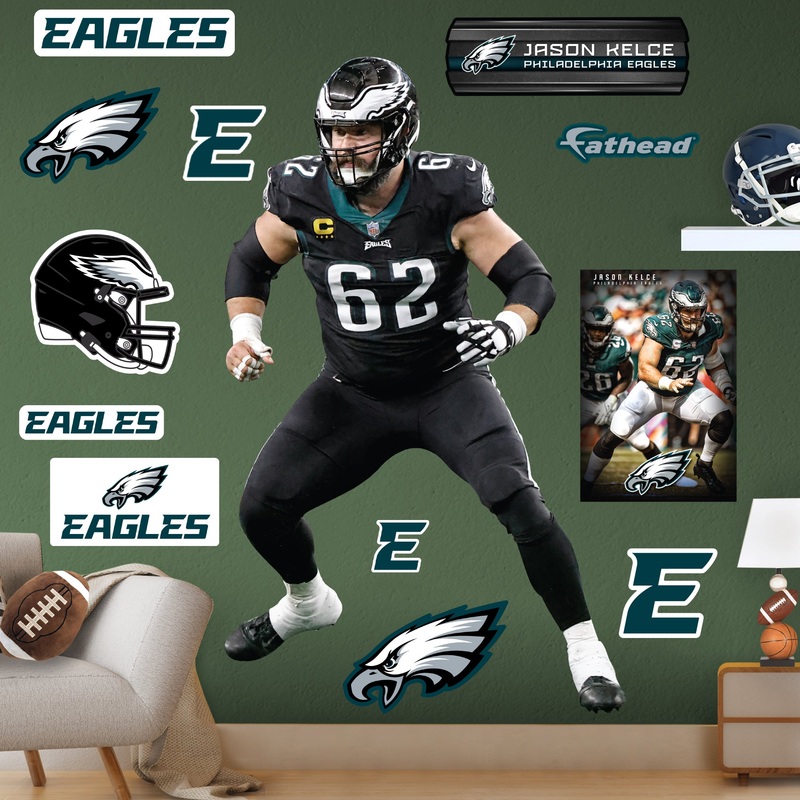 Jason Kelce – RealBig Collection – Official NFL – Philadelphia Eagles – Reusable Vinyl Wall Decals