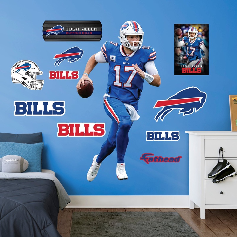 Josh Allen – RealBig Rush Collection – Official NFL – Buffalo Bills – Reusable Vinyl Wall Decals