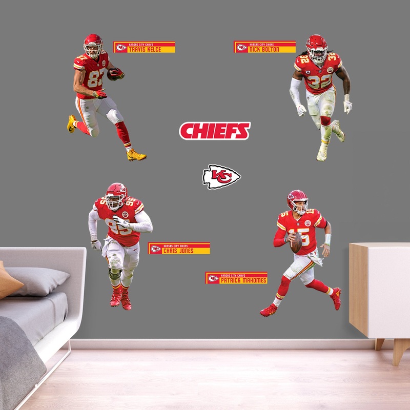 Kansas City Chiefs – RealBig Team Collection – Official NFL – Reusable Vinyl Wall Decals