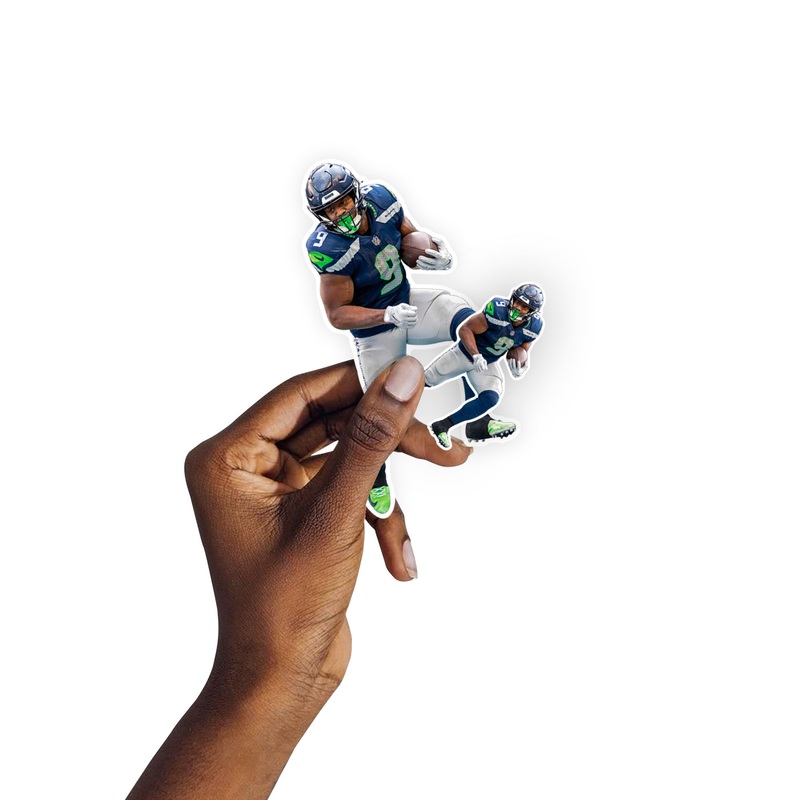 Kenneth Walker III – 5 Minis (Mixed Sizes) – Official NFL – Seattle Seahawks – Reusable Vinyl Decals