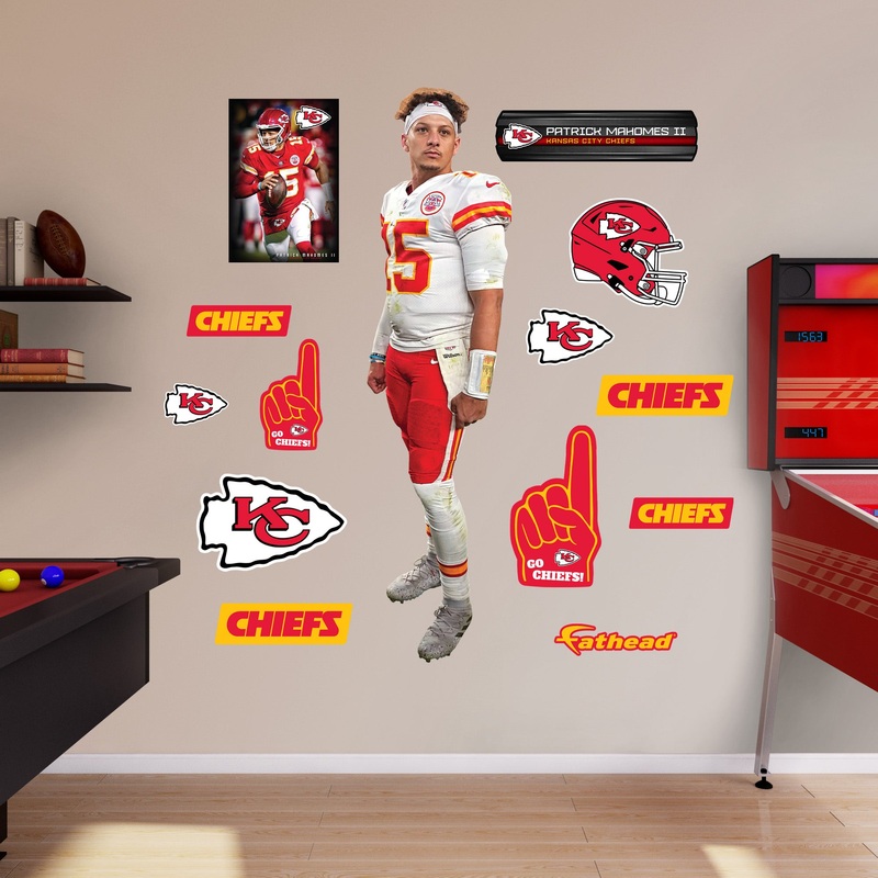 Patrick Mahomes II – RealBig The Man Collection – Official NFL – Kansas City Chiefs – Reusable Vinyl Wall Decals