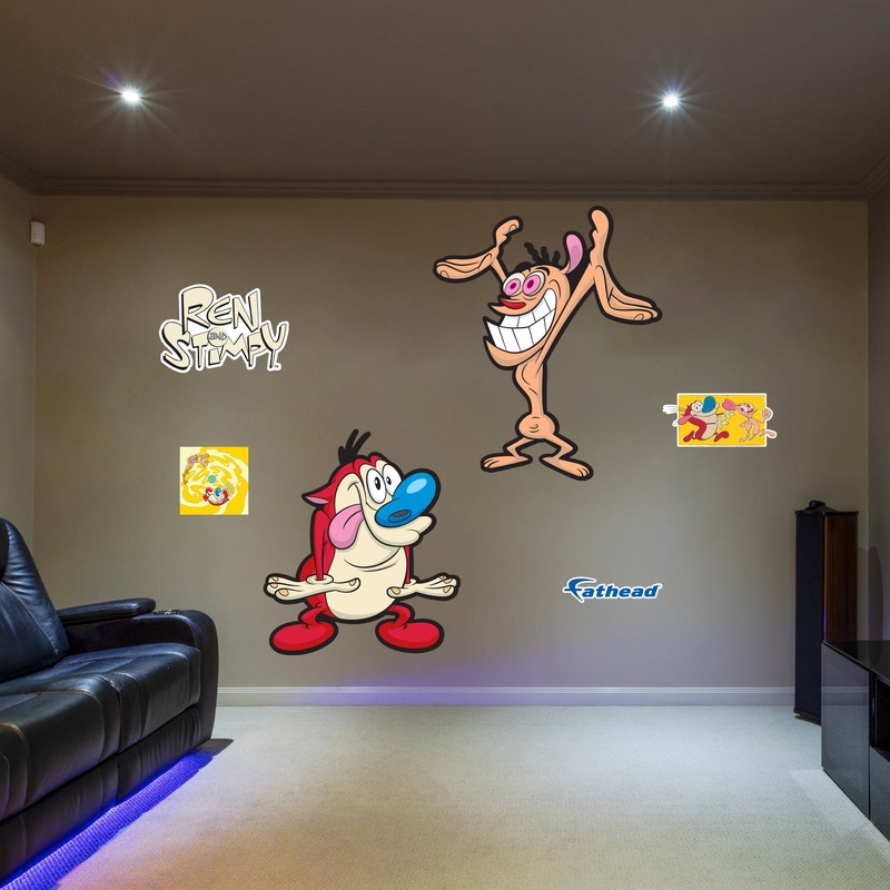 Ren & Stimpy – Ren and Stimpy – RealBig Buddies Collection – Official Nickelodeon – Reusable Vinyl Wall Decals