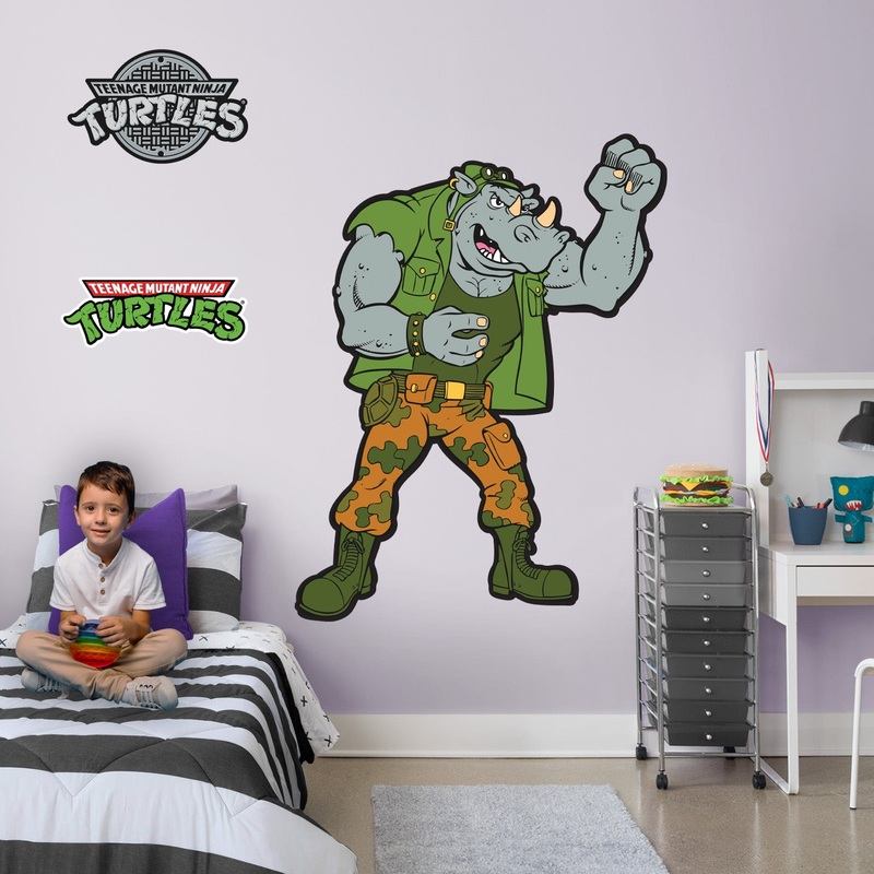 Rocksteady – Teenage Mutant Ninja Turtles – RealBig Classic Collection – Official Nickelodeon – Reusable Vinyl Wall Decals