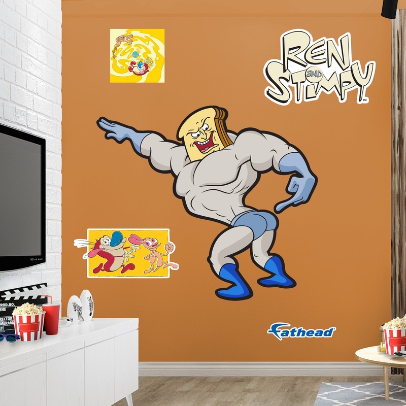 Toastman – Ren and Stimpy – RealBig Collection – Official Nickelodeon – Reusable Vinyl Wall Decals