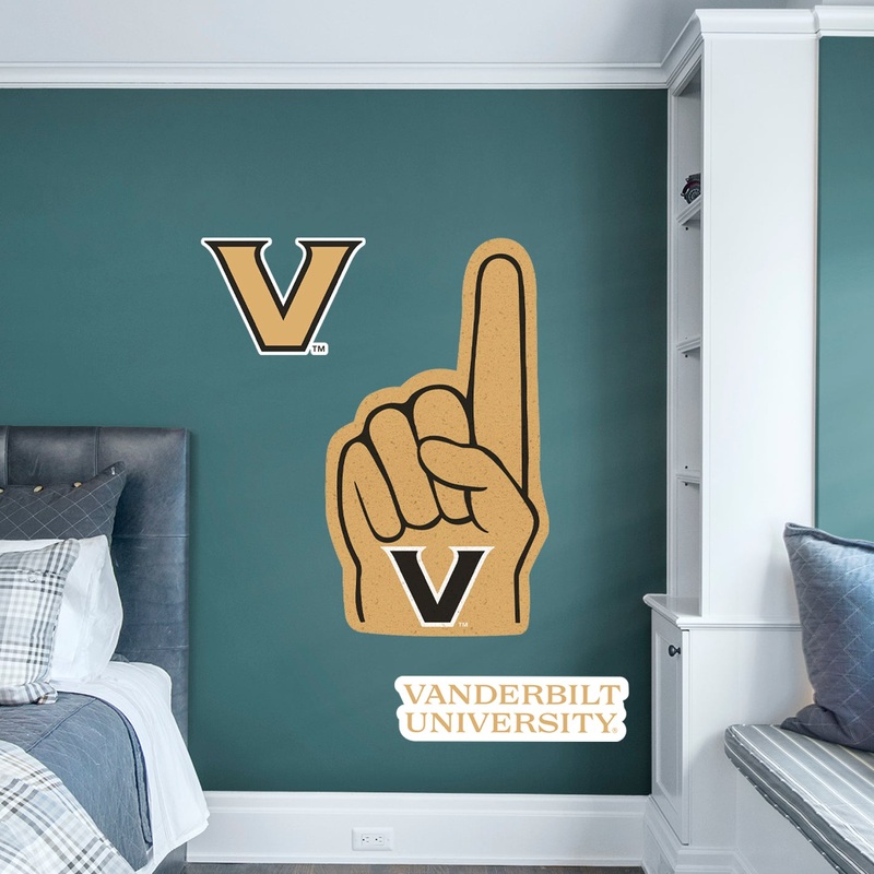 Vanderbilt Commodores – RealBig Foam Finger Collection – Official NCAA – Reusable Vinyl Wall Decals