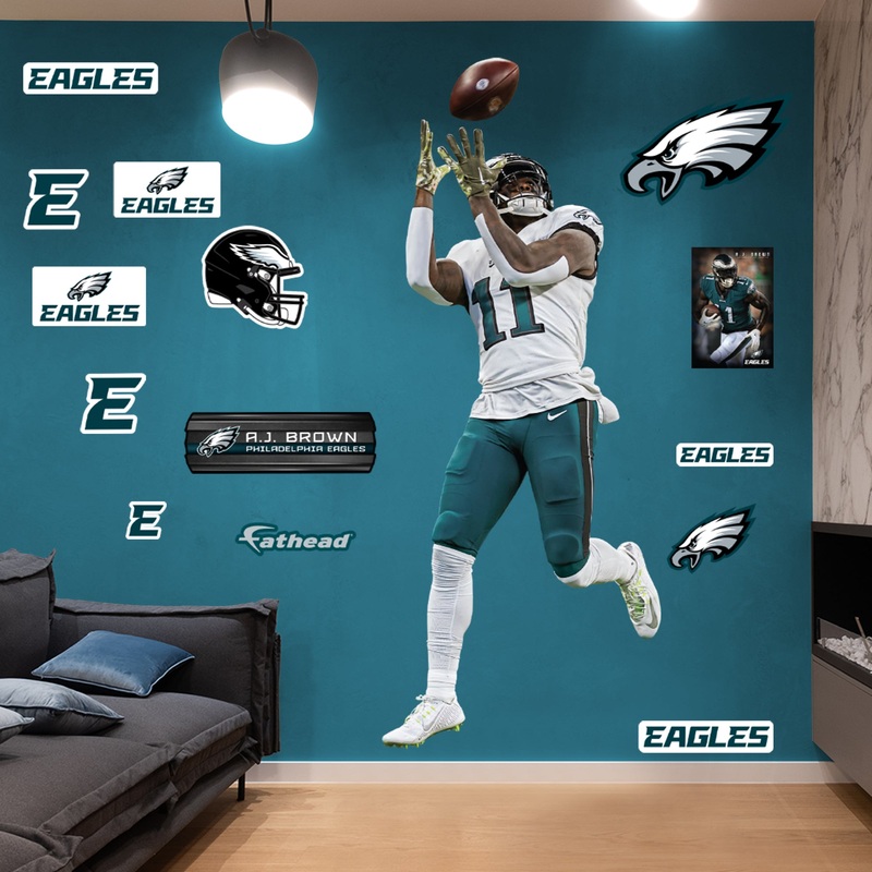 A.J. Brown Catch – RealBig Collection – Official NFL – Philadelphia Eagles – Reusable Vinyl Wall Decals