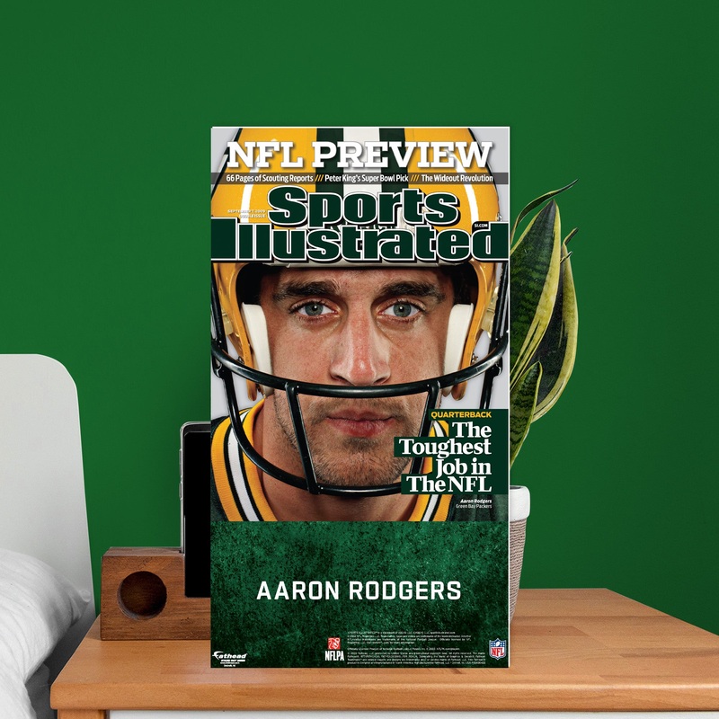 Aaron Rodgers – September 2009 Sports Illustrated Cover – Mini Stand Out – Official NFL – Green Bay Packers – Cardstock Cutout
