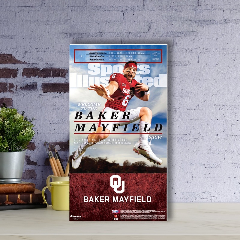 Baker Mayfield – December 2017 Sports Illustrated Cover – Mini Stand Out – Official NCAA – Oklahoma Sooners – Cardstock Cutout