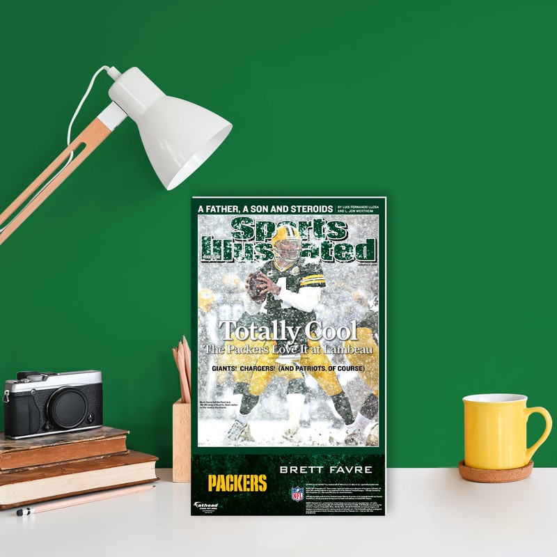 Brett Favre – January 2008 Sports Illustrated Cover – Mini Stand Out – Official NFL – Green Bay Packers – Cardstock Cutout