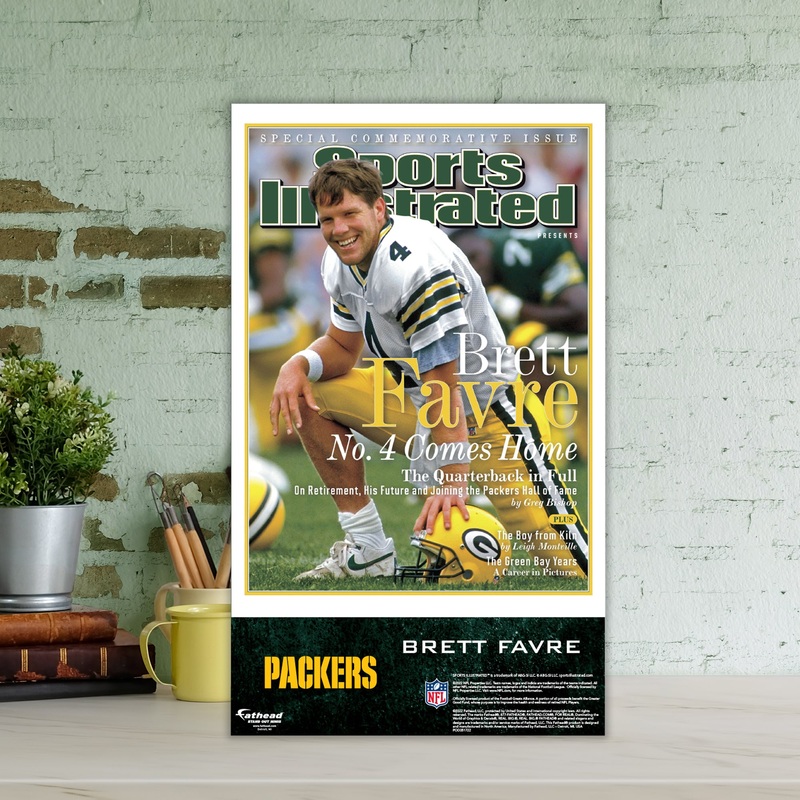 Brett Favre – July 2015 Commemorative Sports Illustrated Cover – Mini Stand Out – Official NFL – Green Bay Packers – Cardstock Cutout
