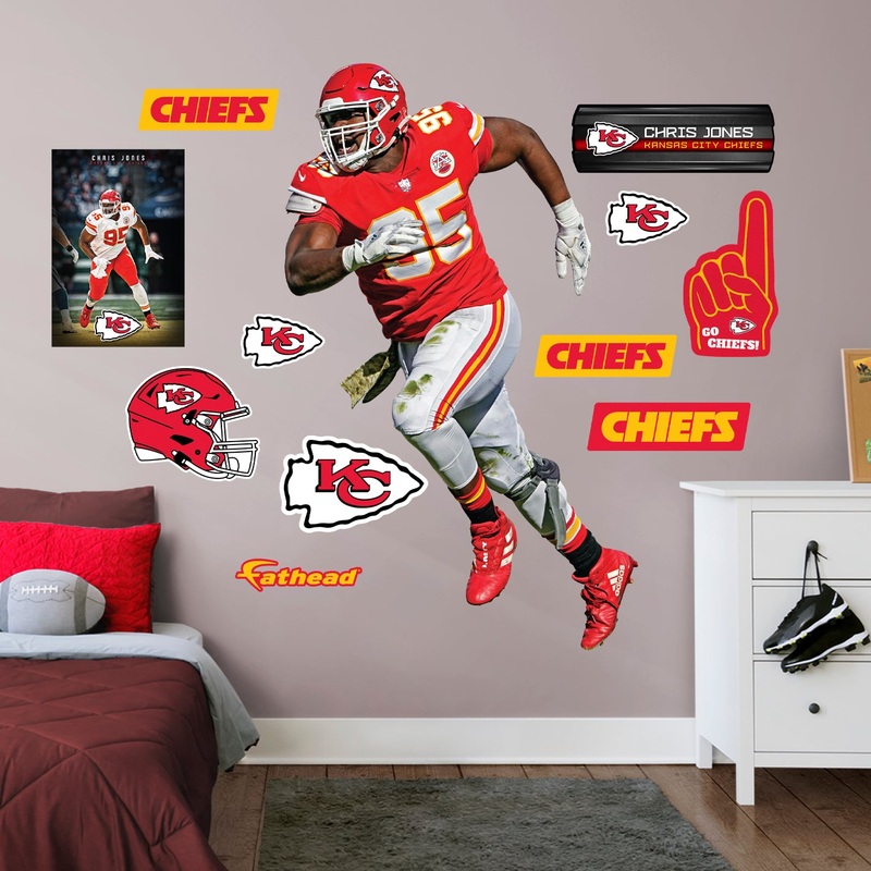 Chris Jones – RealBig Collection – Official NFL – Kansas City Chiefs – Reusable Vinyl Wall Decals
