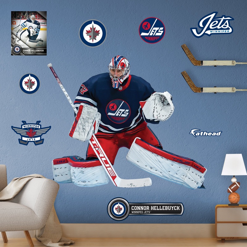 Connor Hellebuyck – RealBig Collection – Official NHL – Winnipeg Jets – Reusable Vinyl Wall Decals #2