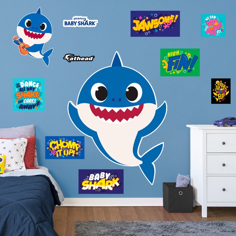 Daddy Shark – Baby Shark – RealBig Collection – Official Nickelodeon – Reusable Vinyl Wall Decals
