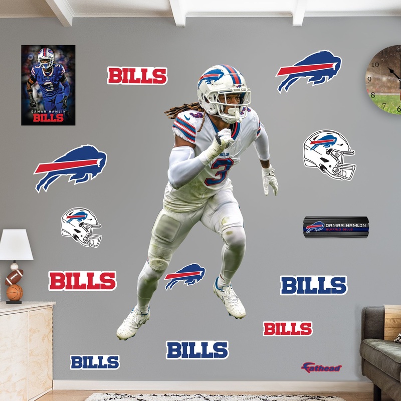 Damar Hamlin – RealBig Collection – Official NFL – Buffalo Bills – Reusable Vinyl Wall Decals