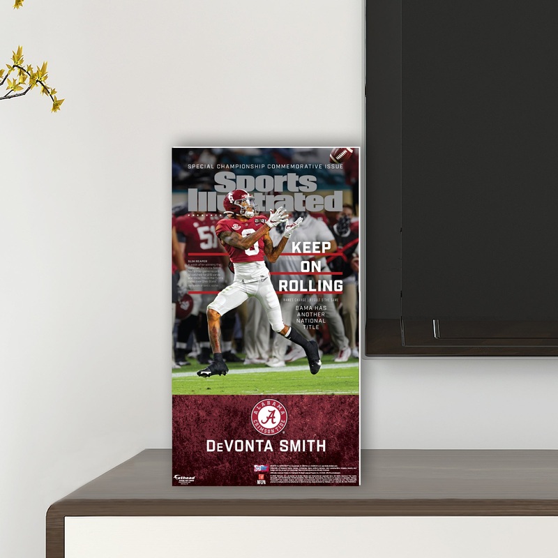 DeVonta Smith – January 2021 Championship Commemorative Sports Illustrated Cover – Mini Stand Out – Official NCAA – Alabama Crimson Tide – Cardstock Cutout