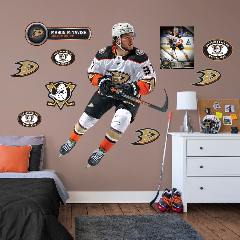 Mason McTavish – RealBig Collection – Official NHL – Anaheim Ducks – Reusable Vinyl Wall Decals