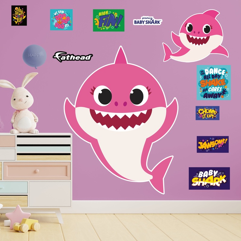 Mommy Shark – Baby Shark – RealBig Collection – Official Nickelodeon – Reusable Vinyl Wall Decals