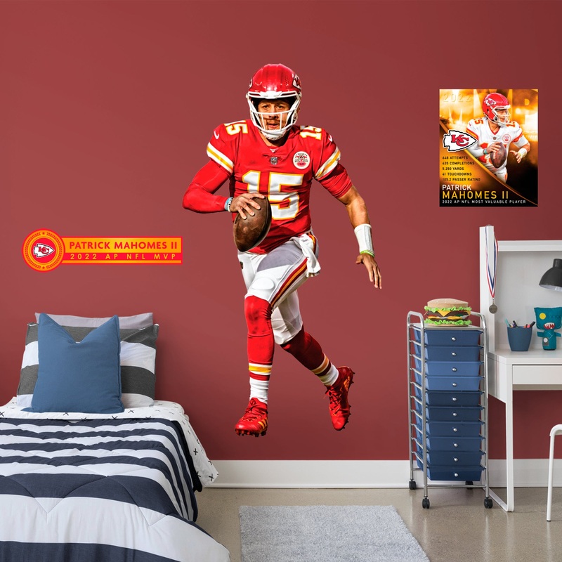 Patrick Mahomes II MVP – RealBig Collection – Official NFL – Kansas City Chiefs – Reusable Vinyl Wall Decals