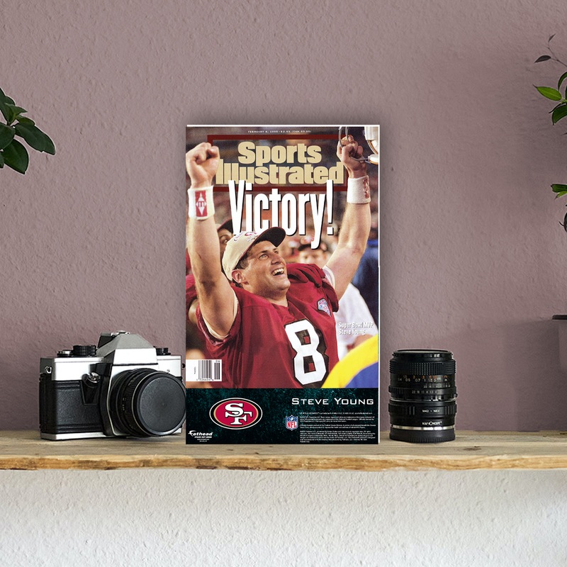 Steve Young – February 1995 Sports Illustrated Cover – Mini Stand Out – Official NFL – San Francisco 49ers – Cardstock Cutout