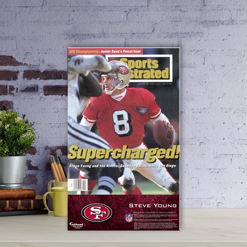 Steve Young – January 1995 Sports Illustrated Cover – Mini Stand Out – Official NFL – San Francisco 49ers – Cardstock Cutout