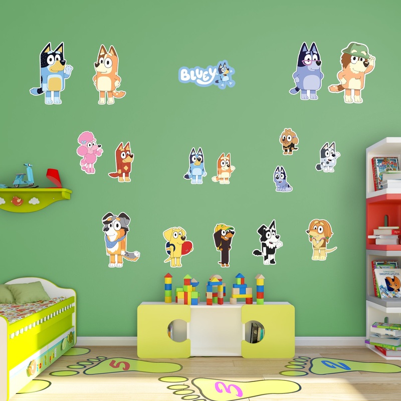 Bluey Characters – Bluey – RealBig Characters Collection – Official BBC – Reusable Vinyl Wall Decals