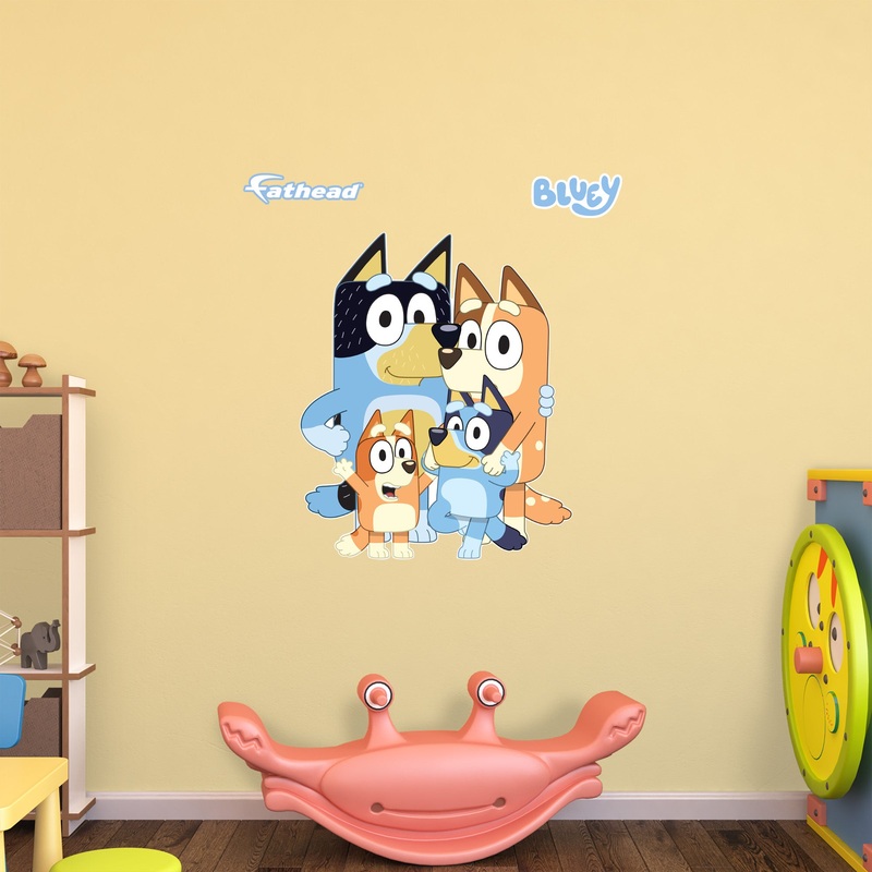 Bluey Family Pose Icon – Bluey – RealBig Family Pose Icon Collection – Official BBC – Reusable Vinyl Wall Decals