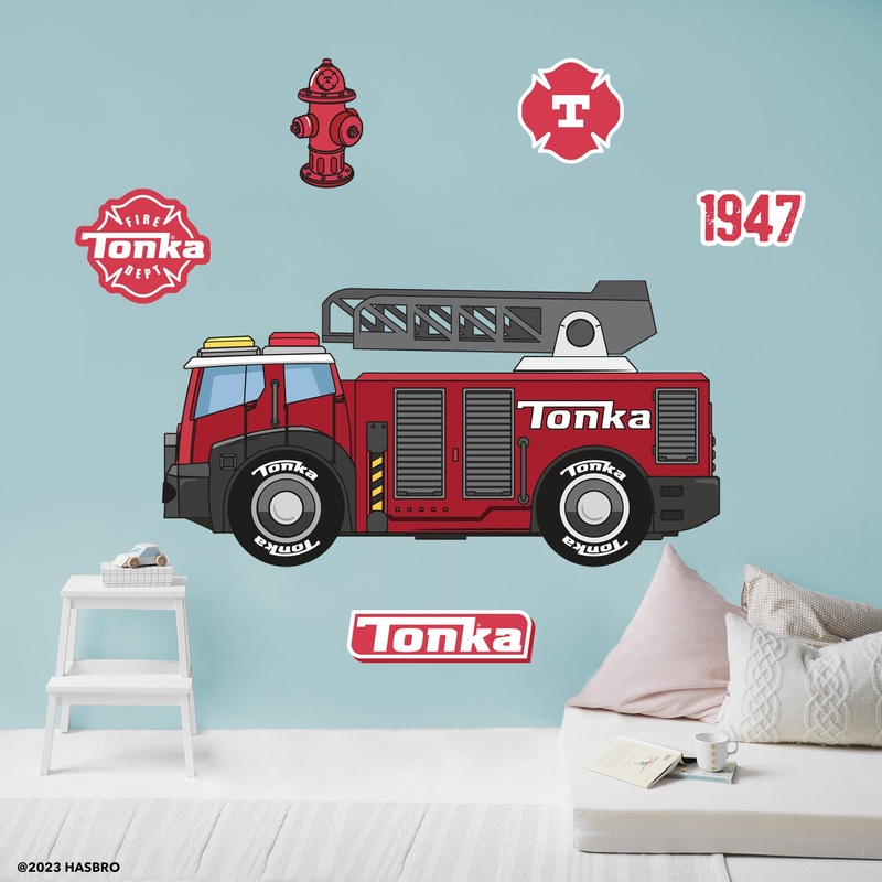 Fire Truck – RealBig Classic Collection – Official Hasbro – Reusable Vinyl Wall Decals