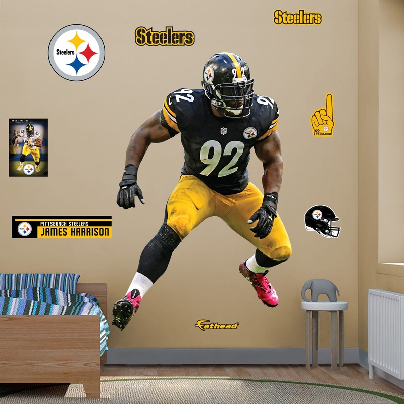 James Harrison Legend – RealBig Collection – Official NFL – Pittsburgh Steelers – Reusable Vinyl Wall Decals