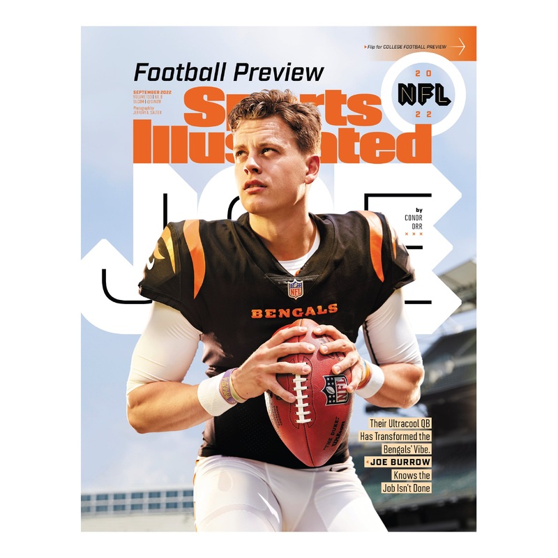 Joe Burrow – September 2022 Sports Illustrated Cover – Peel & Stick Poster – Official NFL – Cincinnati Bengals – Reusable Vinyl Wall Decal