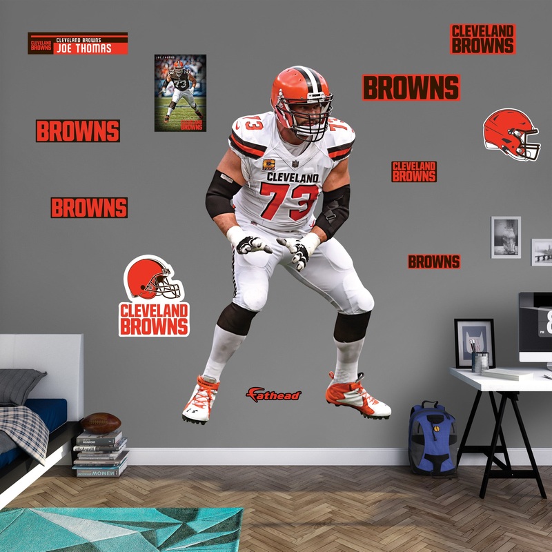 Joe Thomas Legend – RealBig Collection – Official NFL – Cleveland Browns – Reusable Vinyl Wall Decals