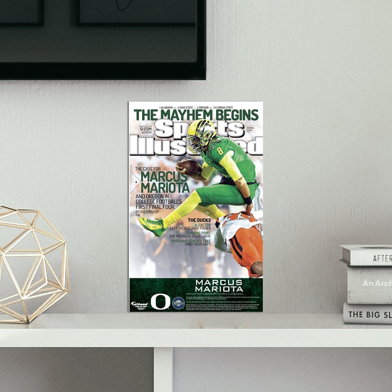 Marcus Mariota – December 2014 Sports Illustrated Cover – Mini Stand Out – Official NCAA – Oregon Ducks – Cardstock Cutout