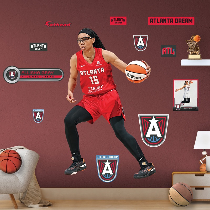 Allisha Gray – RealBig Collection – Official WNBA – Atlanta Dream – Reusable Vinyl Wall Decals