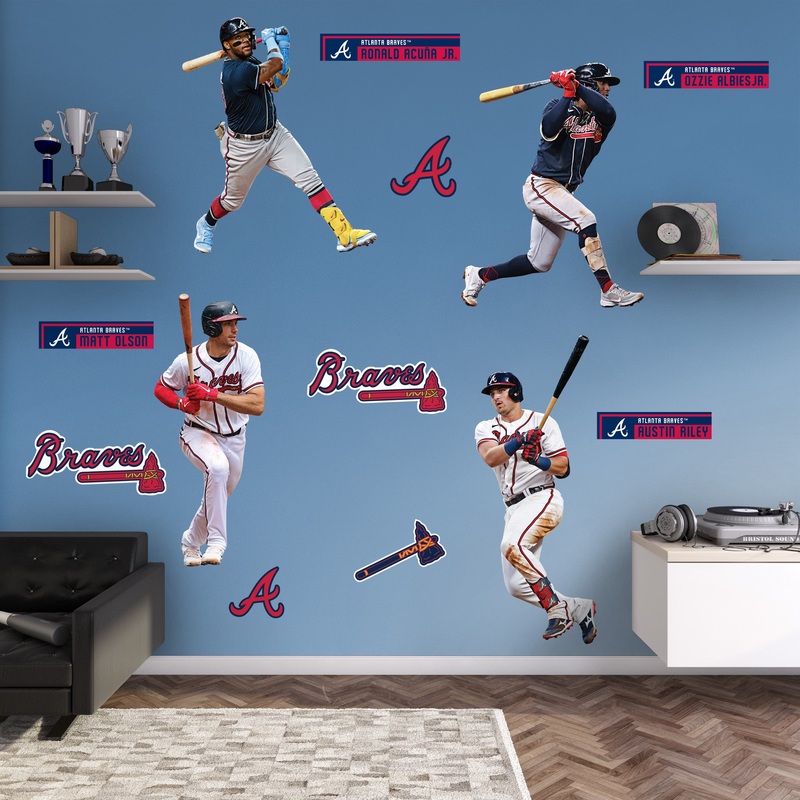 Atlanta Braves – RealBig Team Collection – Official MLB – Reusable Vinyl Wall Decals