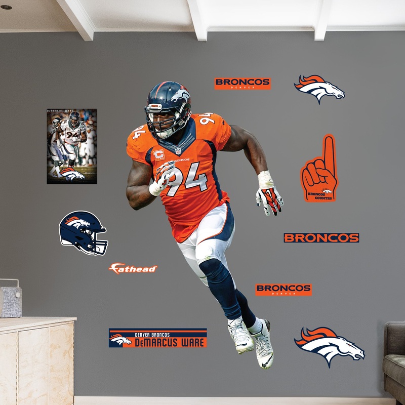 DeMarcus Ware – RealBig Legend Collection – Official NFL – Denver Broncos – Reusable Vinyl Wall Decals