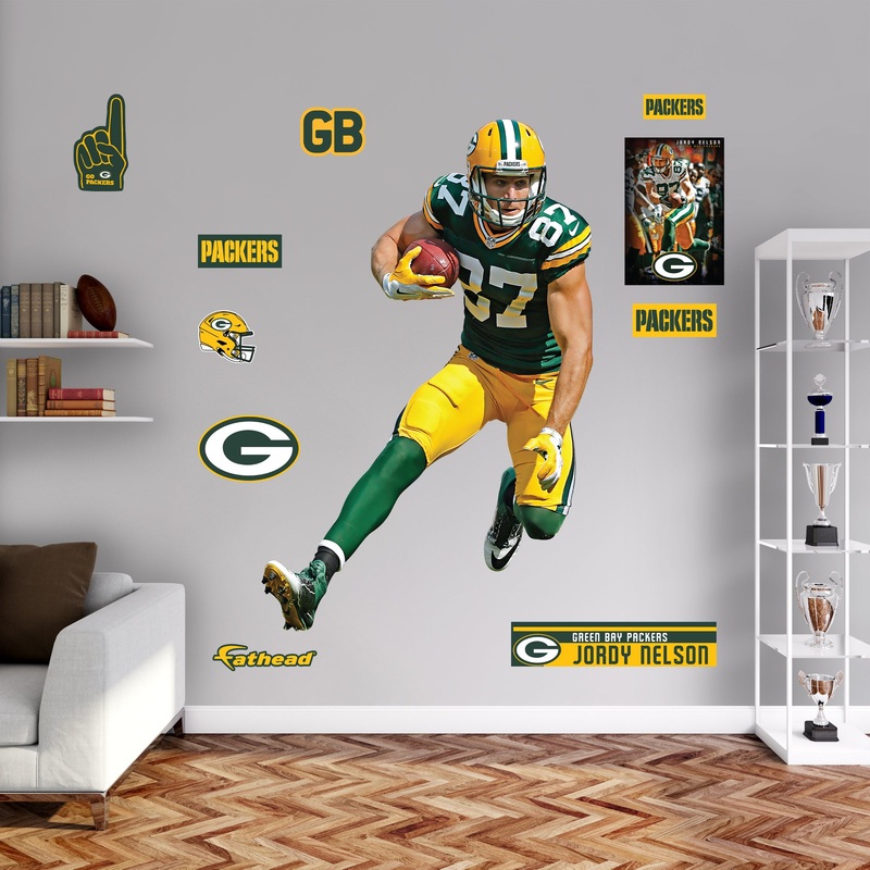 Jordy Nelson – RealBig Legend Collection – Official NFL – Green Bay Packers – Reusable Vinyl Wall Decals