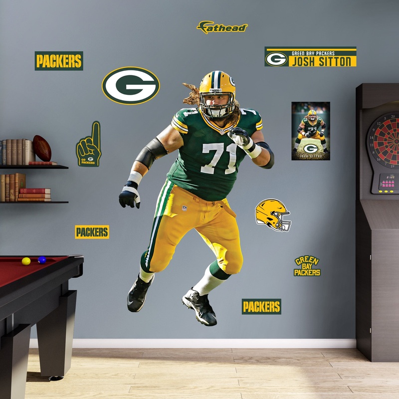 Josh Sitton Legend – RealBig Collection – Official NFL – Green Bay Packers – Reusable Vinyl Wall Decals