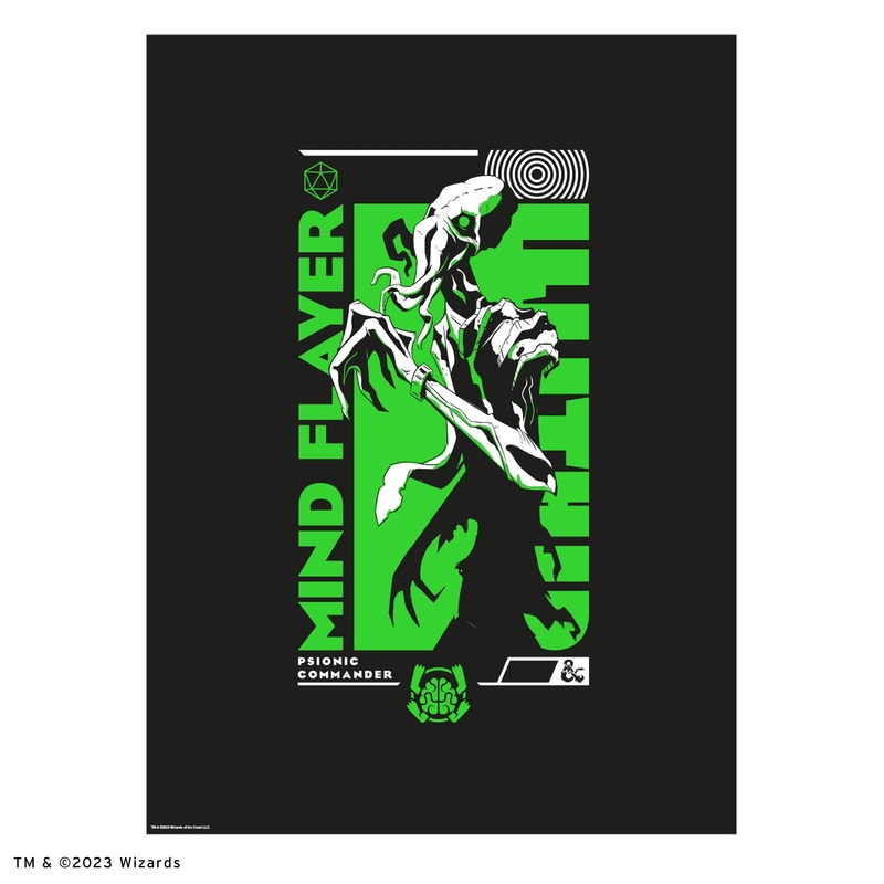Mind Player – Peel & Stick Poster – Official Hasbro – Dungeons & Dragons – Reusable Vinyl Wall Decal