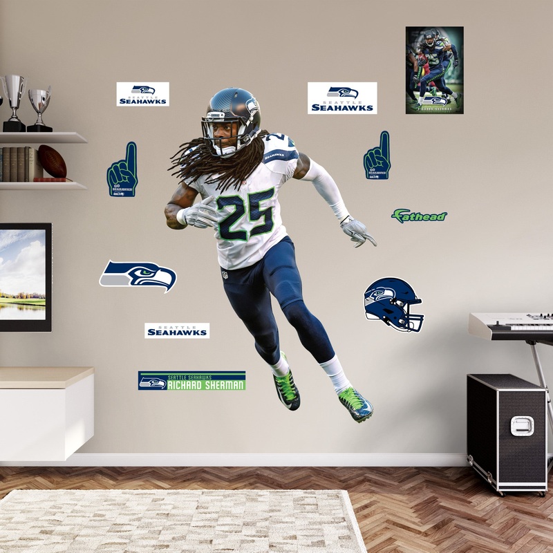 Richard Sherman Legend – RealBig Collection – Official NFL – Seattle Seahawks – Reusable Vinyl Wall Decals