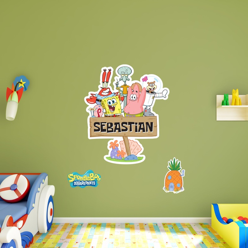 Spongebob Squarepants – RealBig Group Collection – Official Nickelodeon – Reusable Vinyl Wall Decals
