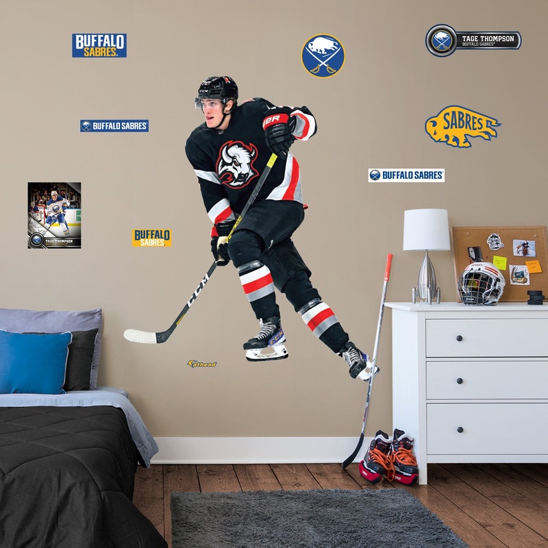 Tage Thompson Throwback – RealBig Collection – Official NHL – Buffalo Sabres – Reusable Vinyl Wall Decals