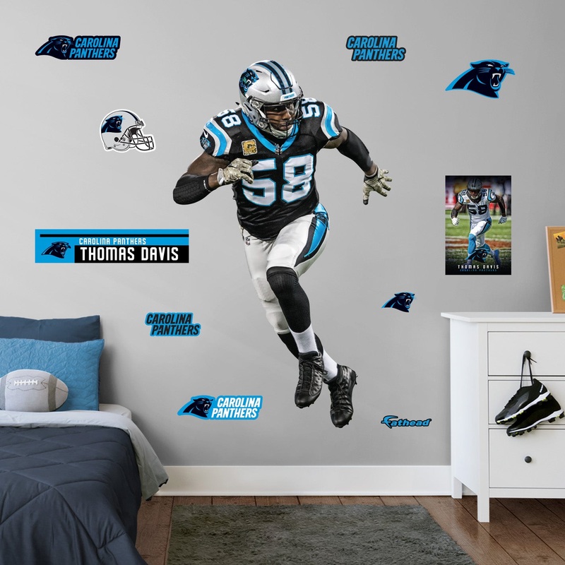 Thomas Davis Legend – RealBig Collection – Official NFL – Carolina Panthers – Reusable Vinyl Wall Decals